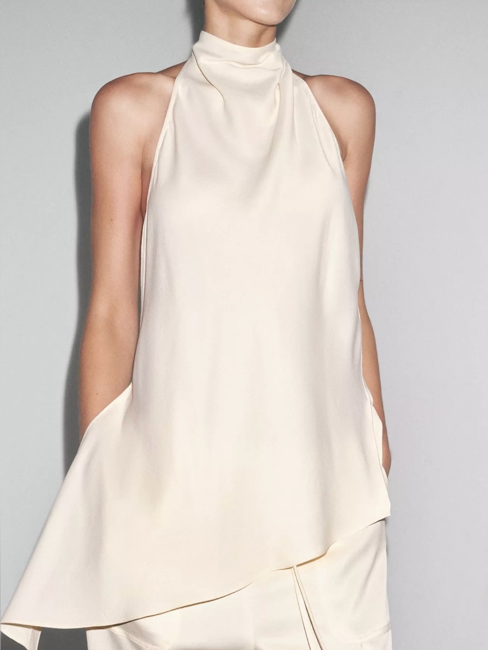 ZARA zw collection satin Halter Top with Matching Pants - Picture 6 of 9